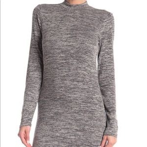 Mock Neck Long Sleeve Shift Dress